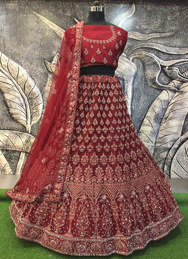 Actress One piece Dori Work Pure Silk Embroidery Lehenga With Koti –  TheDesignerSaree
