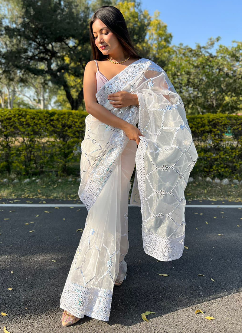 Chitrangda Singh Oozes Grace In A White Organza Saree See Photos