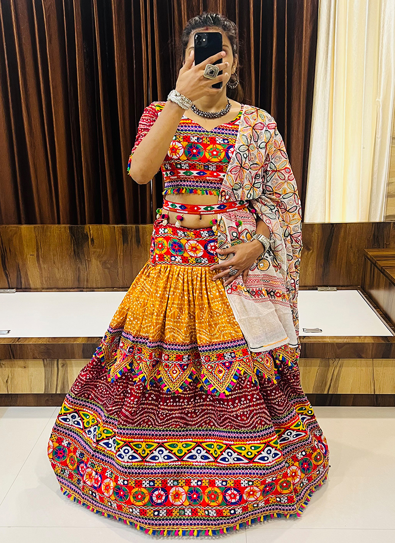 Buy Navratri Chaniya Choli Garba Dress Online Pink Color – Joshindia