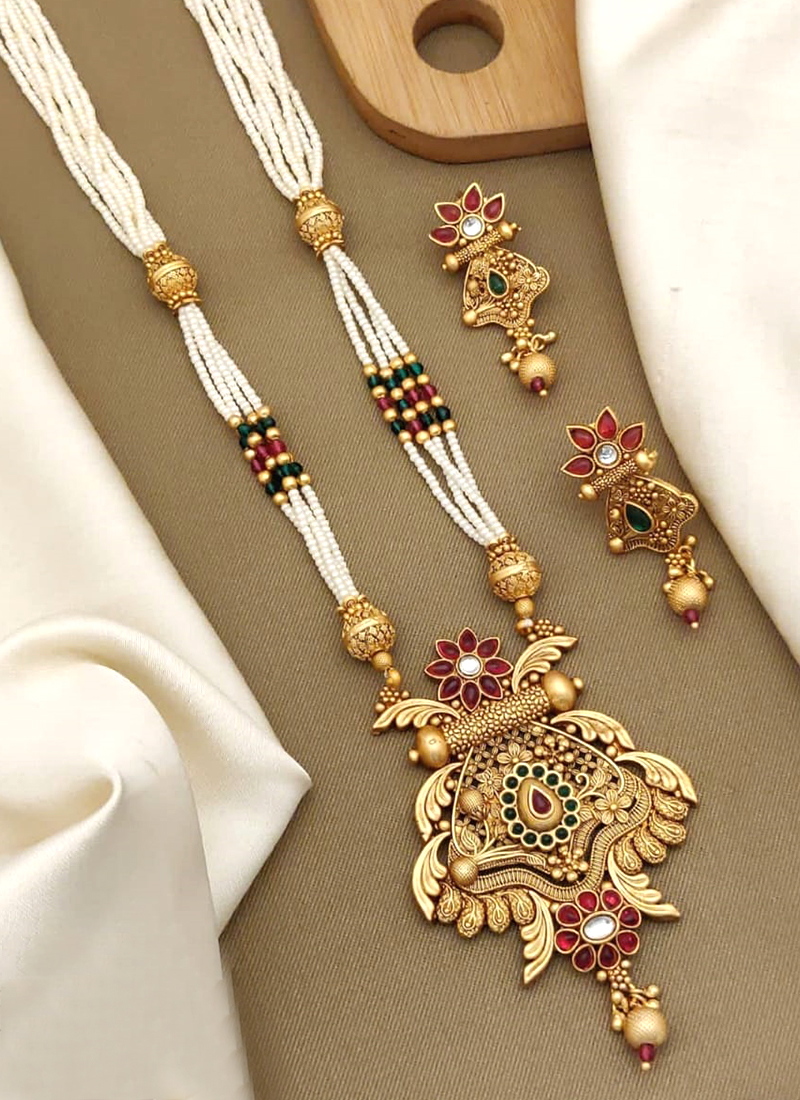 Rajwadi hot sale pendant set