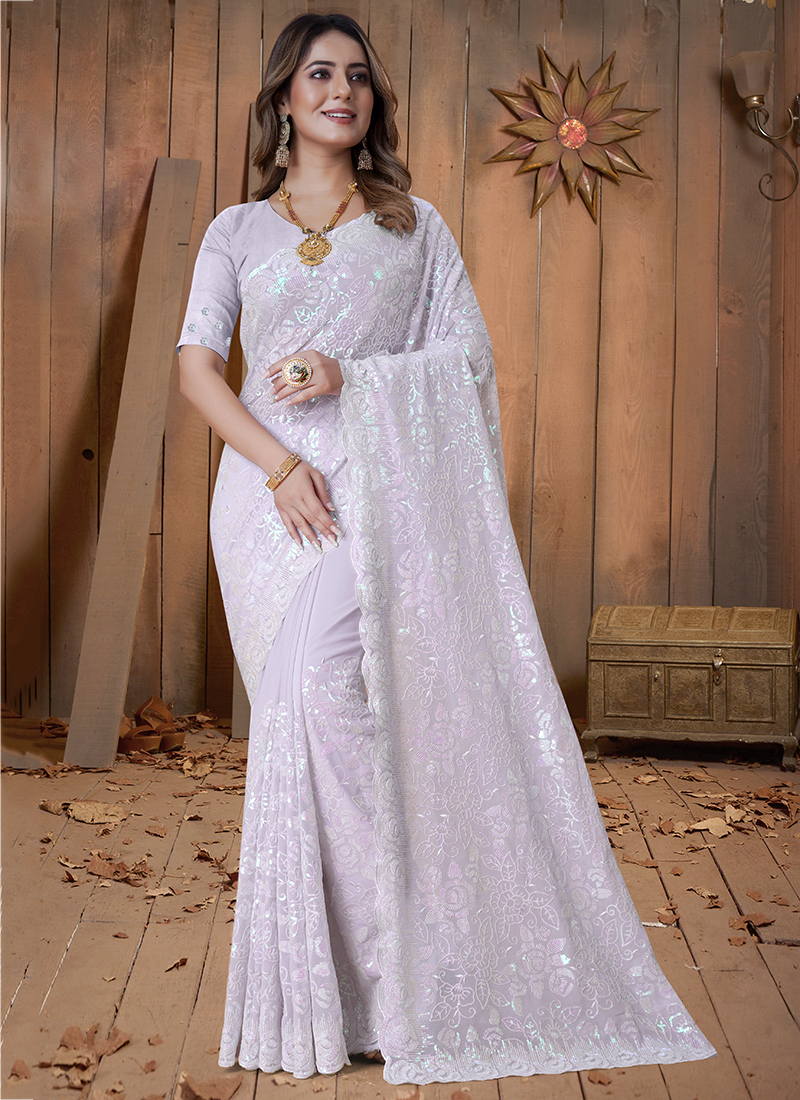 White Net Christian Bridal Saree Gown With Applique Highlights at best  price in Kurali