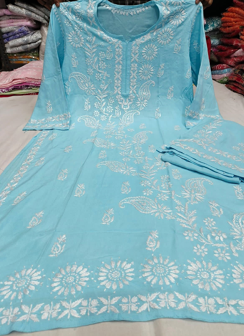 Buy Free Inner Women Handmade Gota Patti Chikankari Kurta Sharara Set  Ethnic Wear Lucknawi Chikan Hand Embroided Kurta Kurti Palazzo Set Online  in India - Etsy