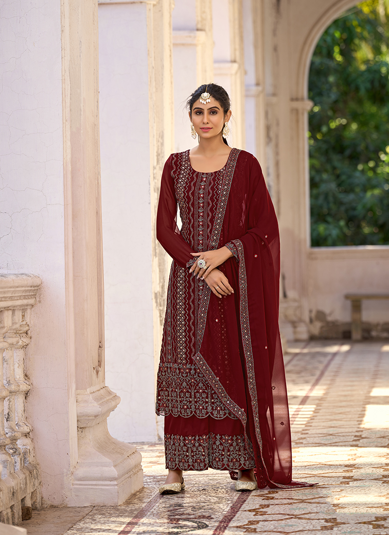 Fab Silk Embroidered Salwar Suit