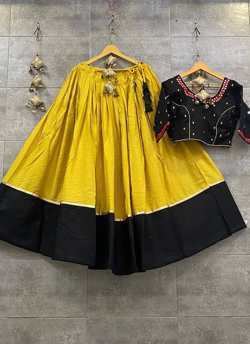 Black work 2025 skirt yellow