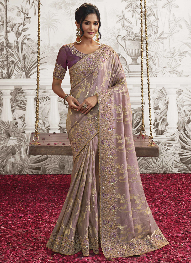 Embroidery fancy saree hotsell