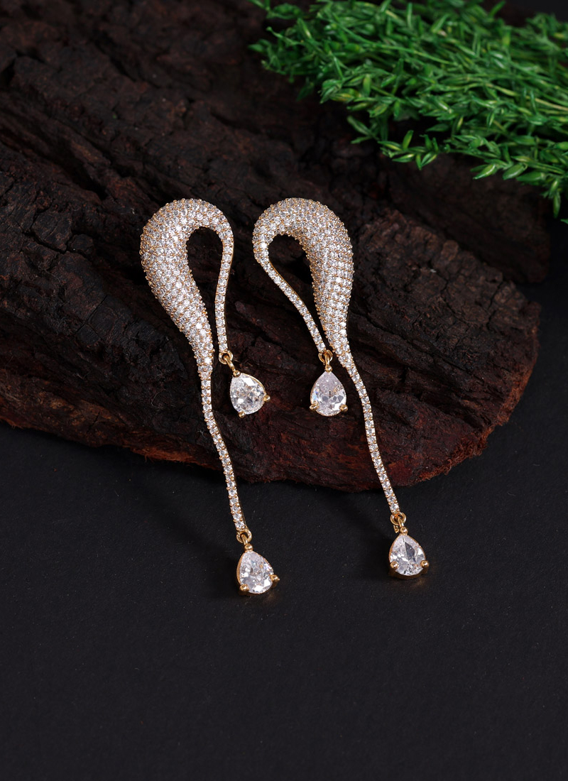 Floral American Diamond Stud - AE93 - Aishi Jewellery - Buy Fashion &  Imitation Jewels Online