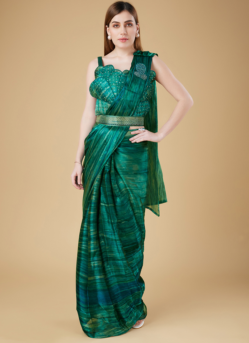 Buy Brown Sarees for Women by ZEEPKART Online | Ajio.com