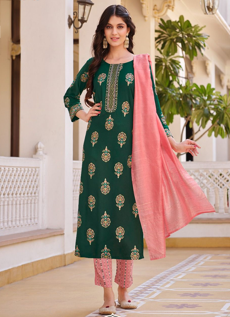 Hema Cotton Slub Wholesale Readymade Salwar Suits 5 Pieces Catalog Catalog