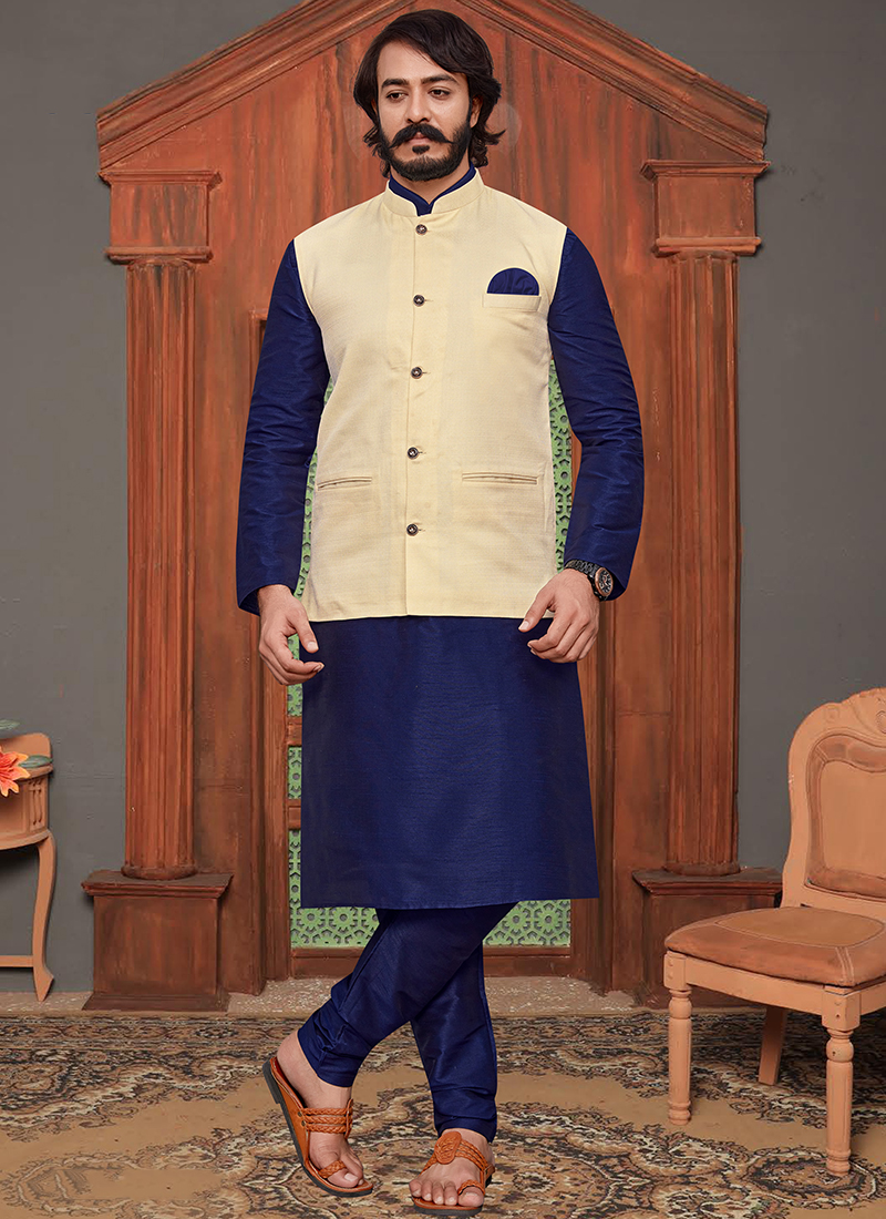 ONNIX Men's Silk Kurta Pajama With Modi Jacket, nehru Jacket With Kurta  Pajama, Wedding Dress For Men, Indian Waistcoat For Men - PHP & WooCommerce  Developer
