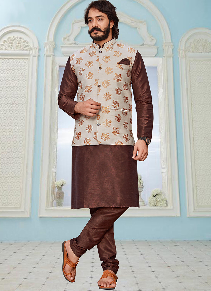 Sojanya (Since 1958) Multi Printed Nehru Jacket