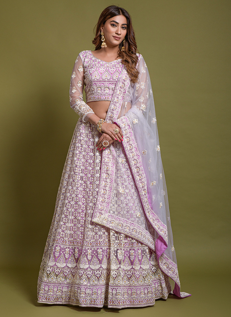 White Bridal Wear Lehenga Choli Indian Outfits Wedding Lehenga Designer  Lehenga | eBay