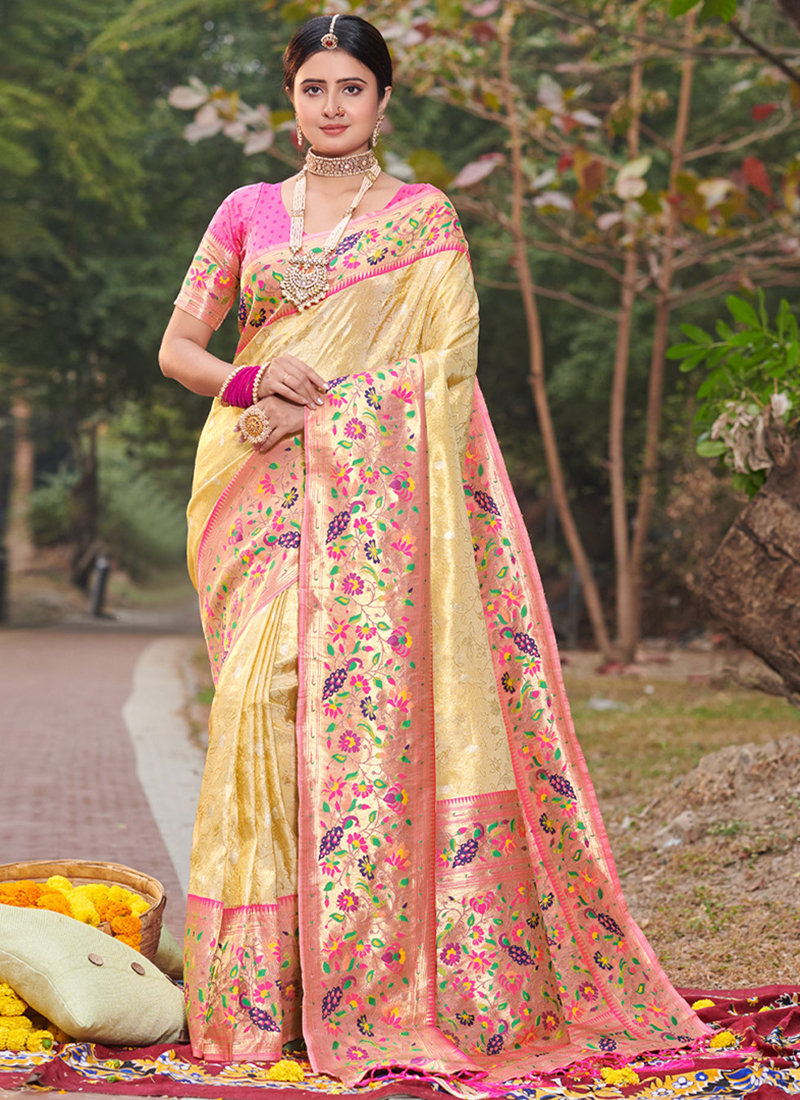 Buy Cream Linen Sarees Online for Women in Malaysia
