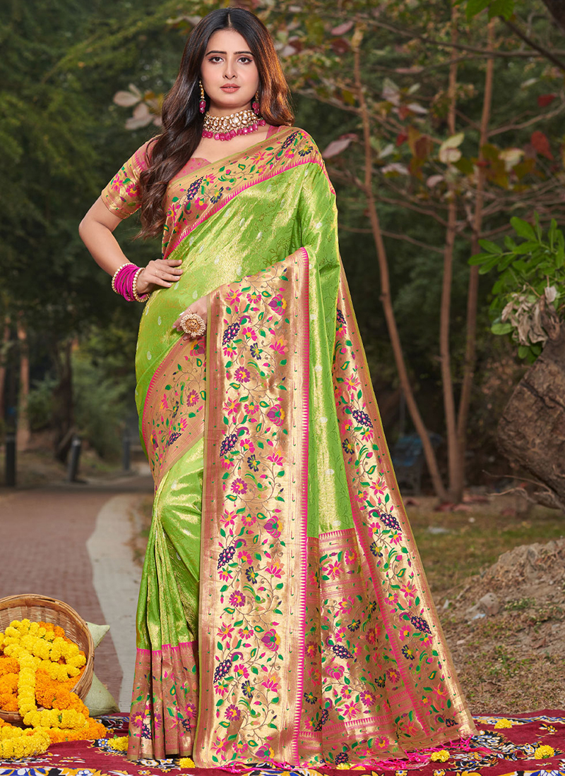 Sanvi creations by Shilpa parulkar - Paithani gown#red gown#pure silk saree  gown#long dress | Facebook