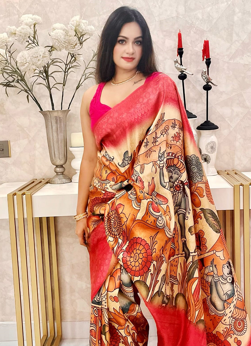 Urban Fashion Printed Soft Silk Multi Color Saree|SARV153917