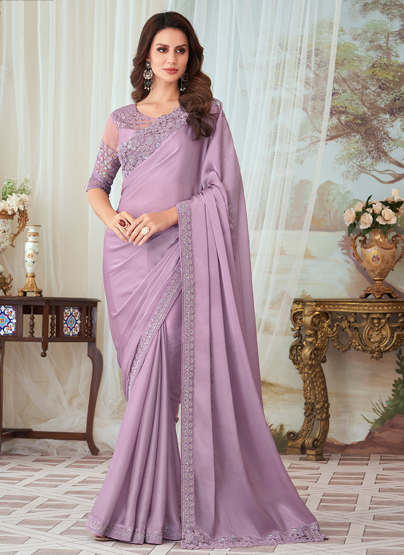 Shopclues sarees party wear on sale embroidery