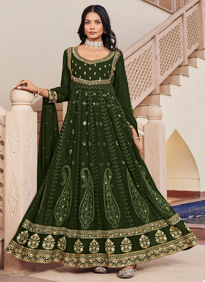 Wedding Anarkali Dress Online / Long Anarkali Dress For Wedding