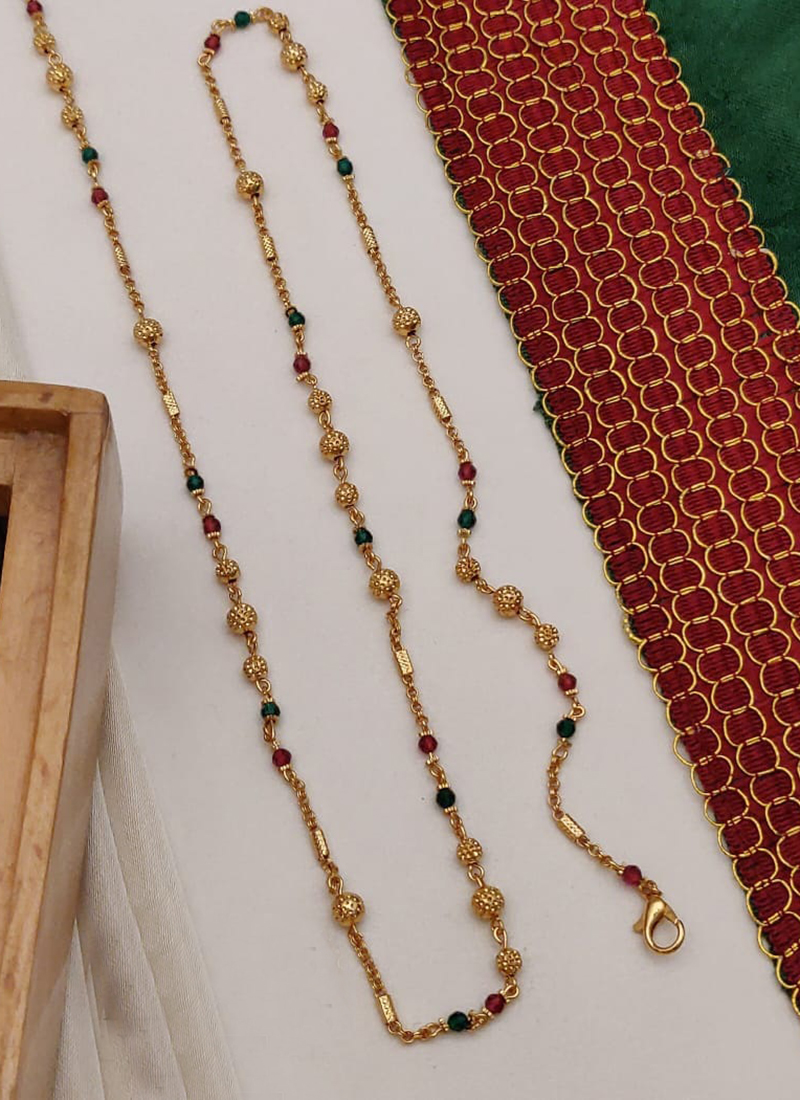 Buy Stunning Beautiful Desinger Brass High Gold Fancy Mala Online From