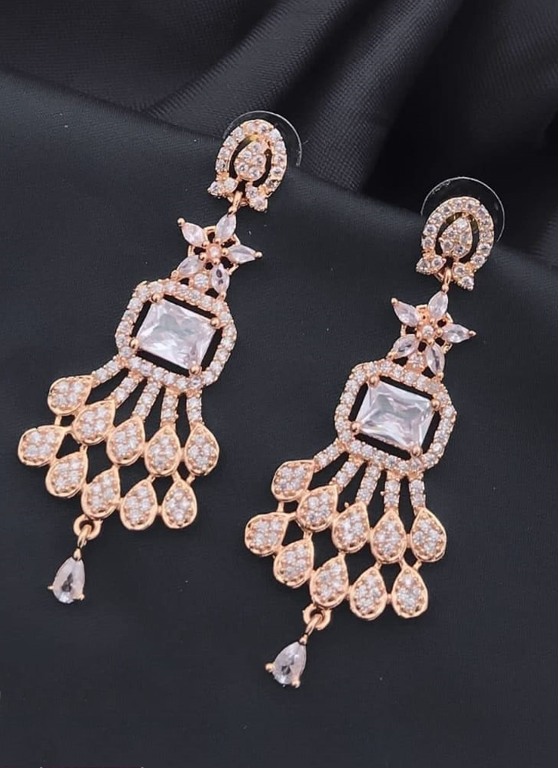 Stylish Fancy Gold Drop Earrings