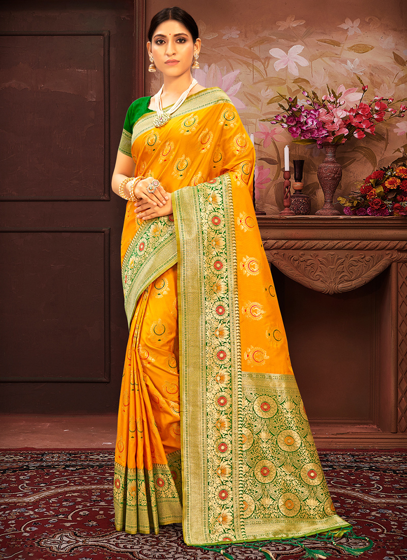 Buy Banarasi Silk Wedding Saree In Queen Pink Color Online - SARV08218 |  Andaaz Fashion