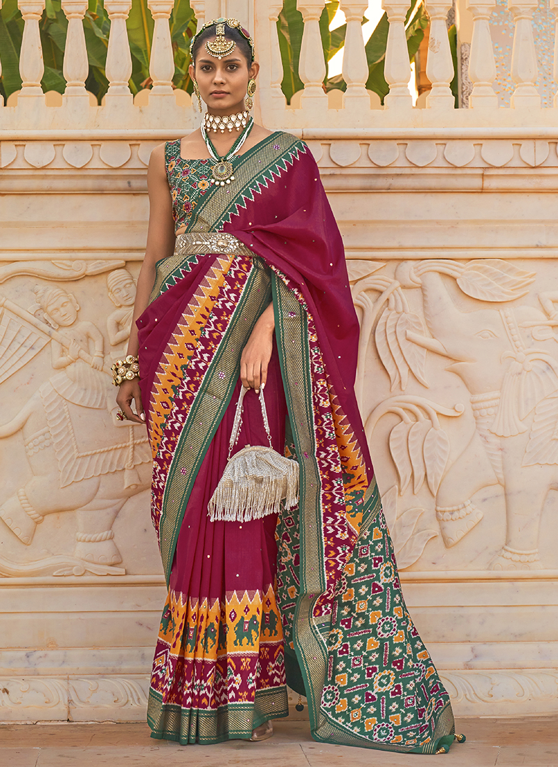 12 figure patan patola | Saree, Silk sarees online, Indian women