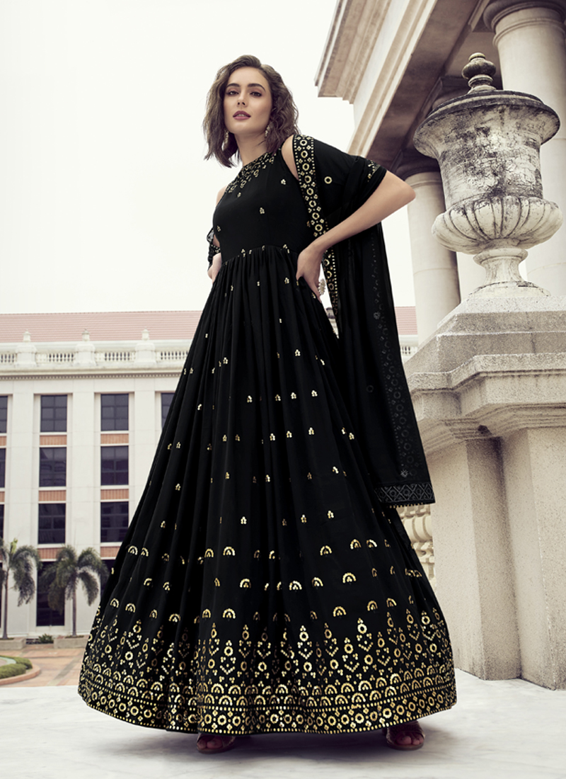 Buy Traditional Pakistani Black Gown Lehenga Party Dress – Nameera by Farooq-hkpdtq2012.edu.vn