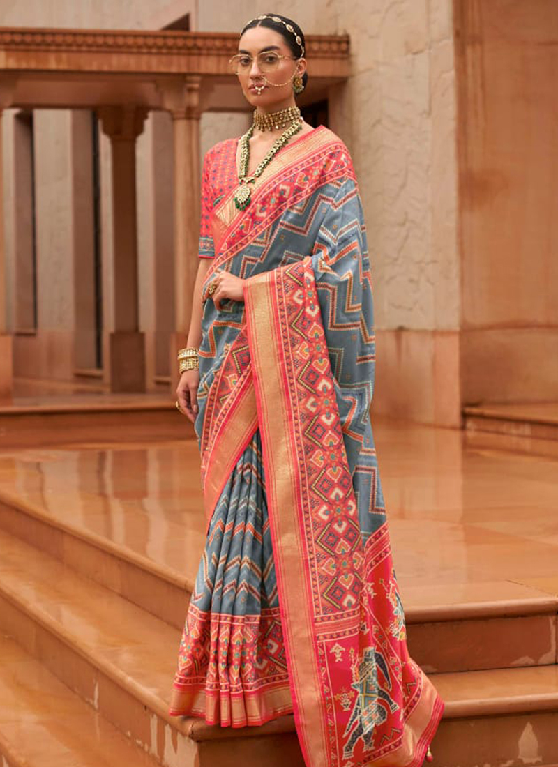 Patola Saree | Patola Silk Saree | Patoda Sarees Online: Khatri Jamnadas  Bechardas