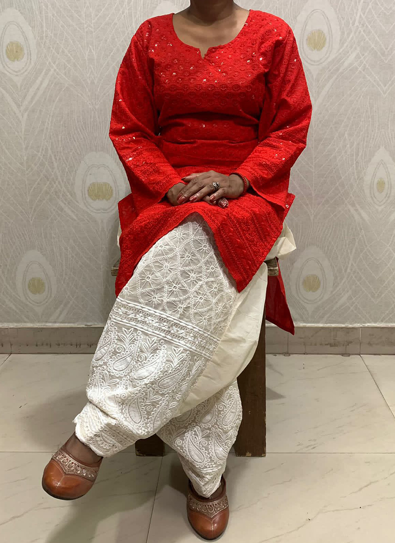 Aarvi Present Fashion Indian Patiyala 1 Pure Cotton Readymade salwar suit