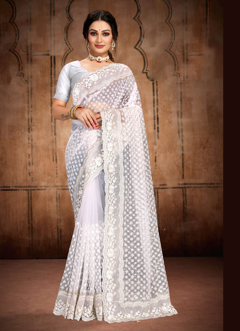 Buy Best Seller Alia Bhat Style White Saree, Organza Saree for Women, Fancy  Saree, Party Wear Saree, Wedding Saree, Bridal Saree, Sequins Saree Online  in India - Etsy