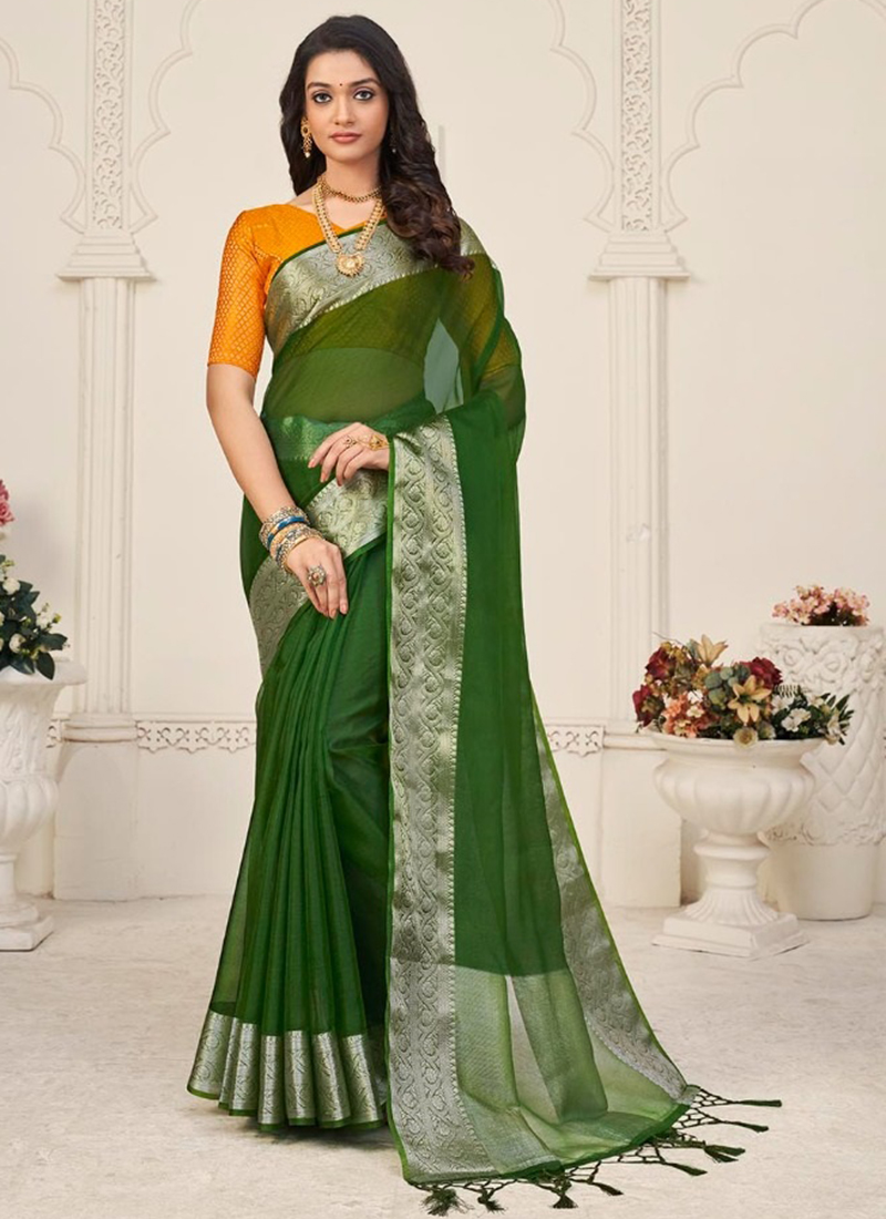 Buy Maroon Organza Saree Party Wear Online at Best Price | Cbazaar