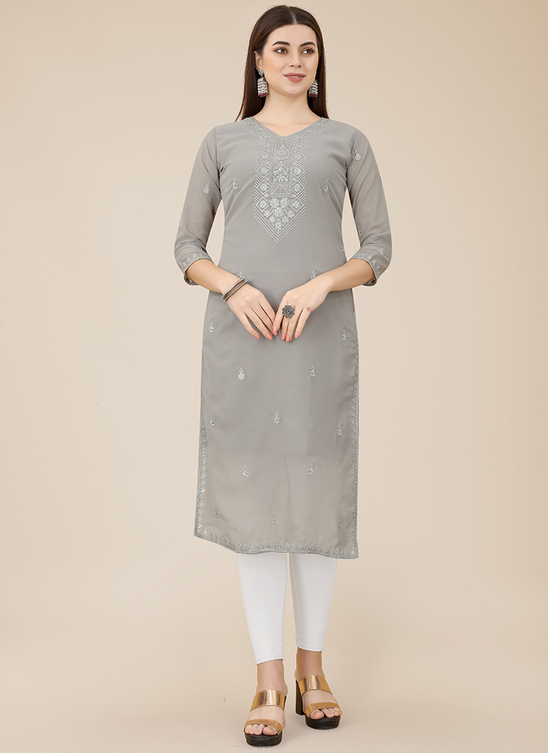 Buy Grey Kurtis & Tunics for Women by SVARCHI Online | Ajio.com