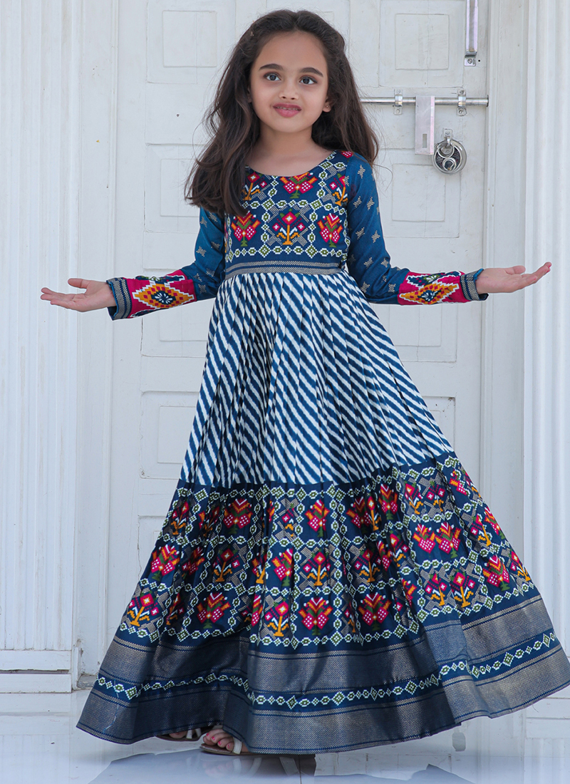 Kids Designer Silk Gown at Rs 1000 | Kids Gowns in Mumbai | ID: 20648417455