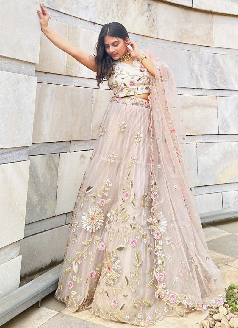 Bollywood Dresses Wedding Pink Net Lehenga Choli Dupatta Party Wear Clothing  New | eBay