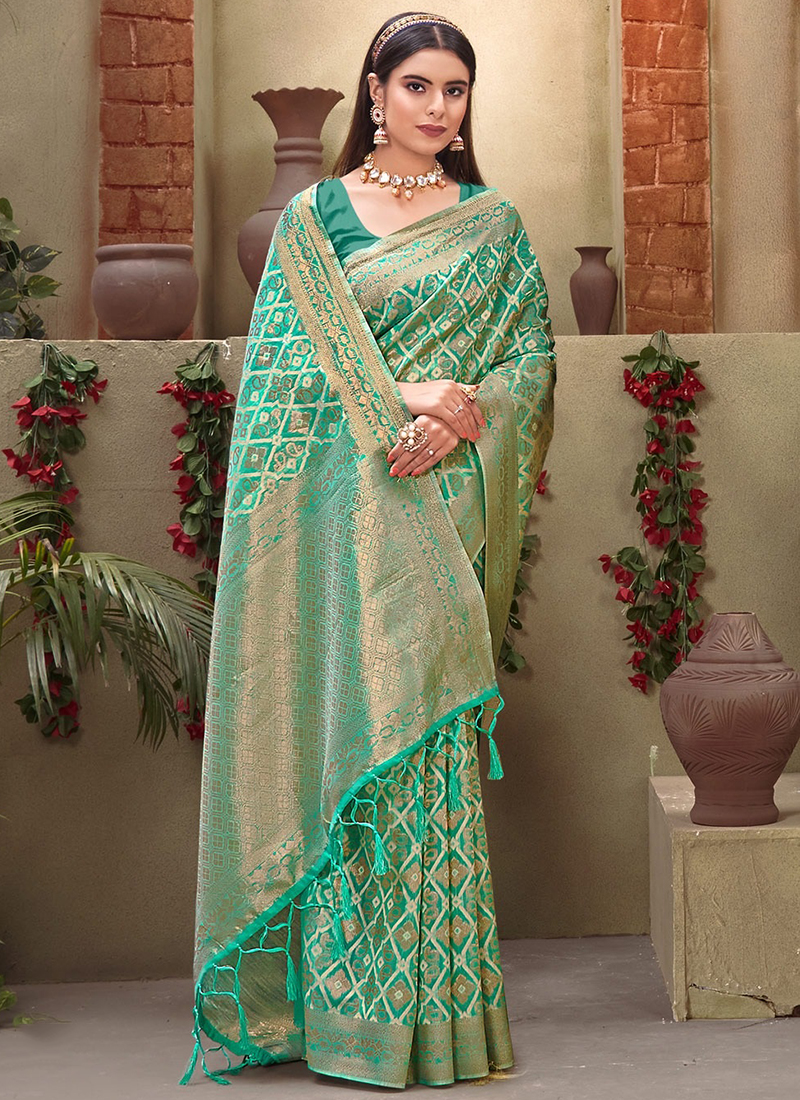 Green Colour Plain Pure Khaadi Cotton saree