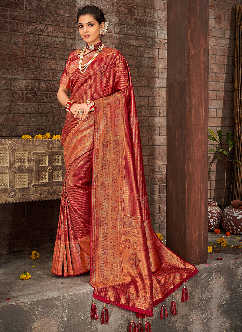 Buy Black Silk Brocade Banarasi Woven Thread Saree For Women by Priyanka  Raajiv Online at Aza Fashions.