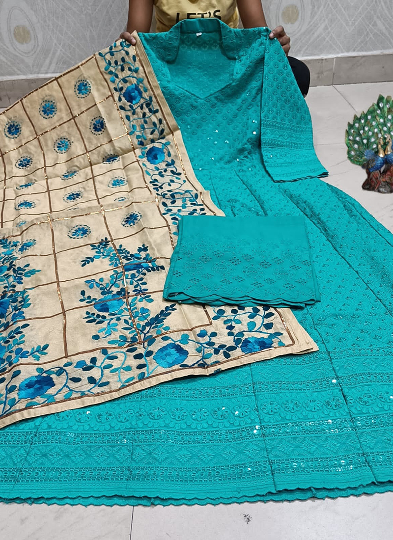Lucknowi Chikan Dress Materials at best price in Lucknow by Lucknow Chikan  Factory | ID: 2850802876491