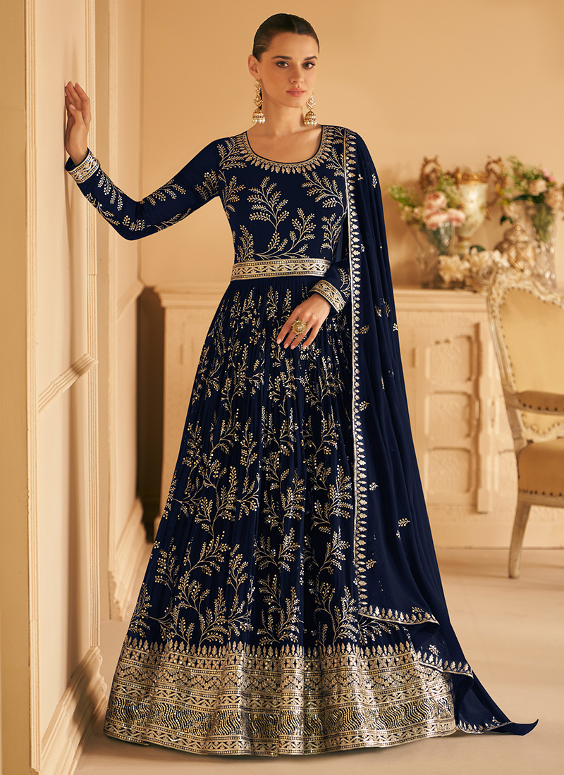 Embellished Ice Blue Lehenga Choli and Dupatta Dress | Blue lehenga, Light  blue wedding dress, Blue indian wedding dress