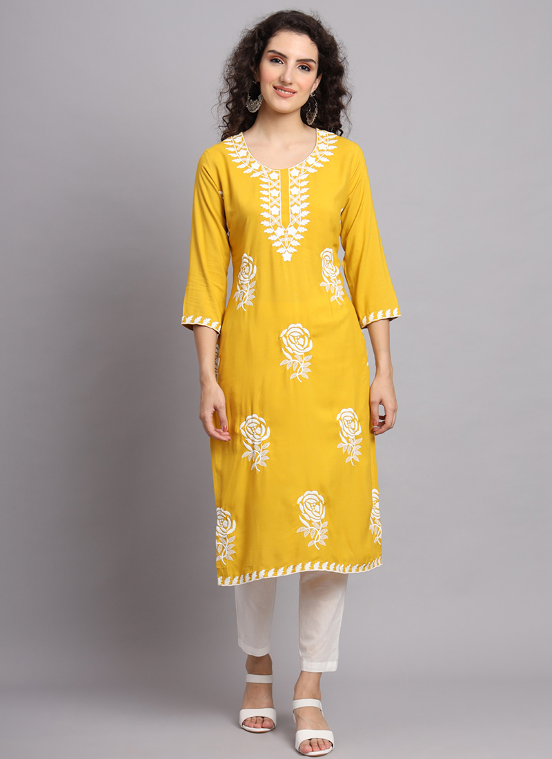 Buy online Yellow Silk Kurti from Kurta Kurtis for Women by Megha Paridhan  for ₹989 at 24% off | 2024 Limeroad.com