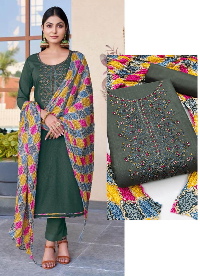 Cotton Salwar Suit with kashmir aari embroidery Indian Salwar Suits Ethnic  Dress | eBay