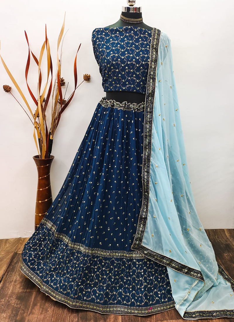 Amazon.com: Indian ready to wear fishtail heavy work bridal lehenga choli  for women with stitched blouse and dupatta (as1, alpha, m, regular,  regular, blue) : Clothing, Shoes & Jewelry