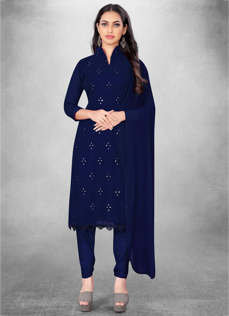 Navy Blue Churidar