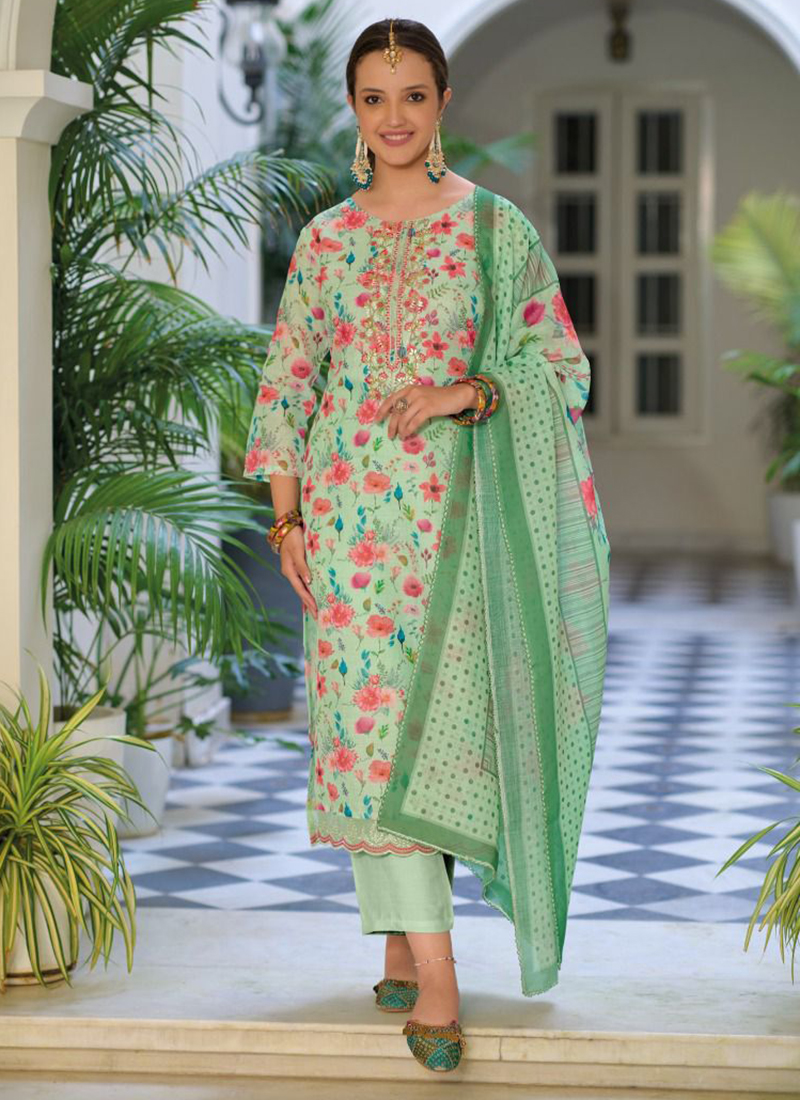 Linen hot sale churidar suits