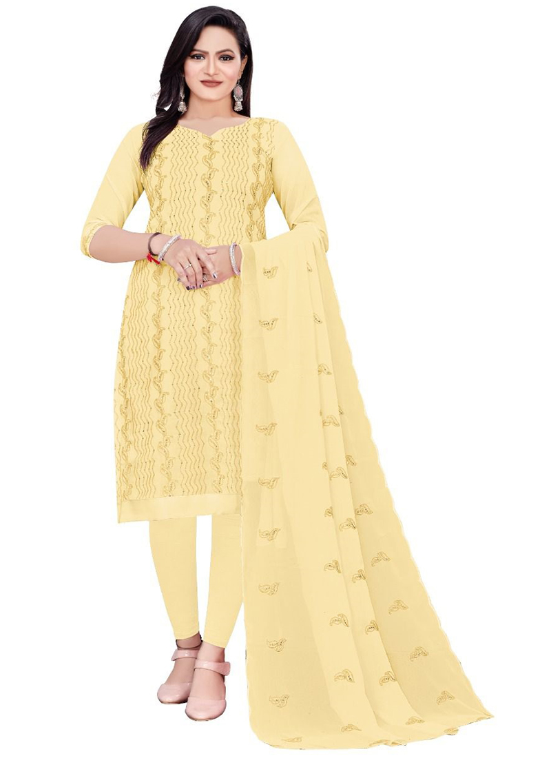 Yellow hot sale churidar online