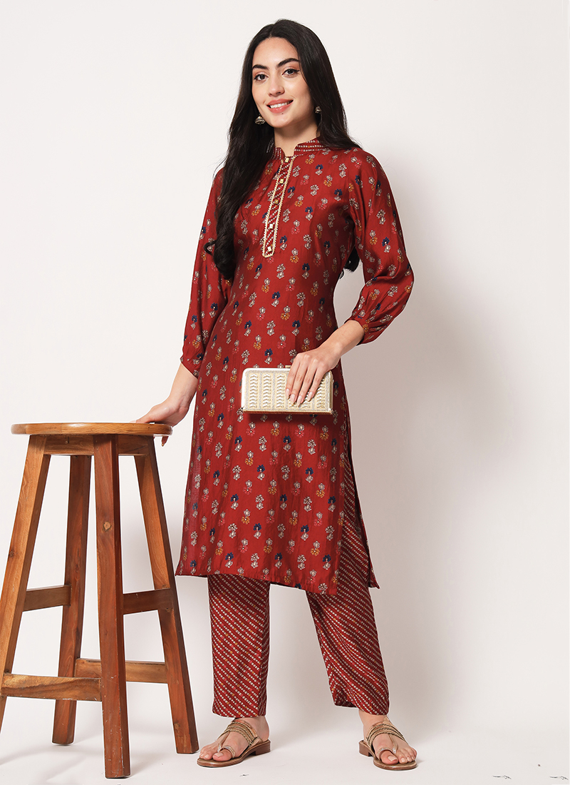 Trending | $13 - $26 - Brown Designer Chanderi Silk Kurti and Brown Designer  Chanderi Silk Tunic Online Shopping