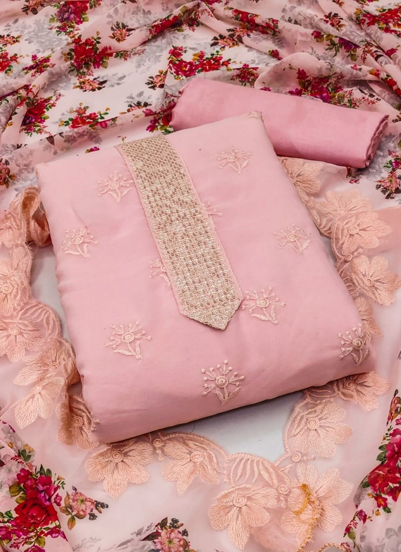 pink colour dress material Printed Dress Pure Silk Dress Material Online Shopping Dark Pink Colour Jacquard Silk Embroidered Anarkali Dress