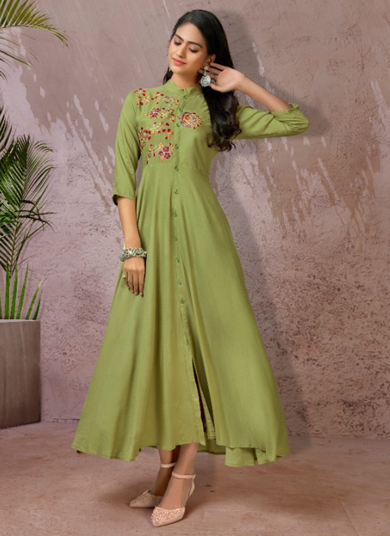 Pista Color Designer Flared Gown for Women