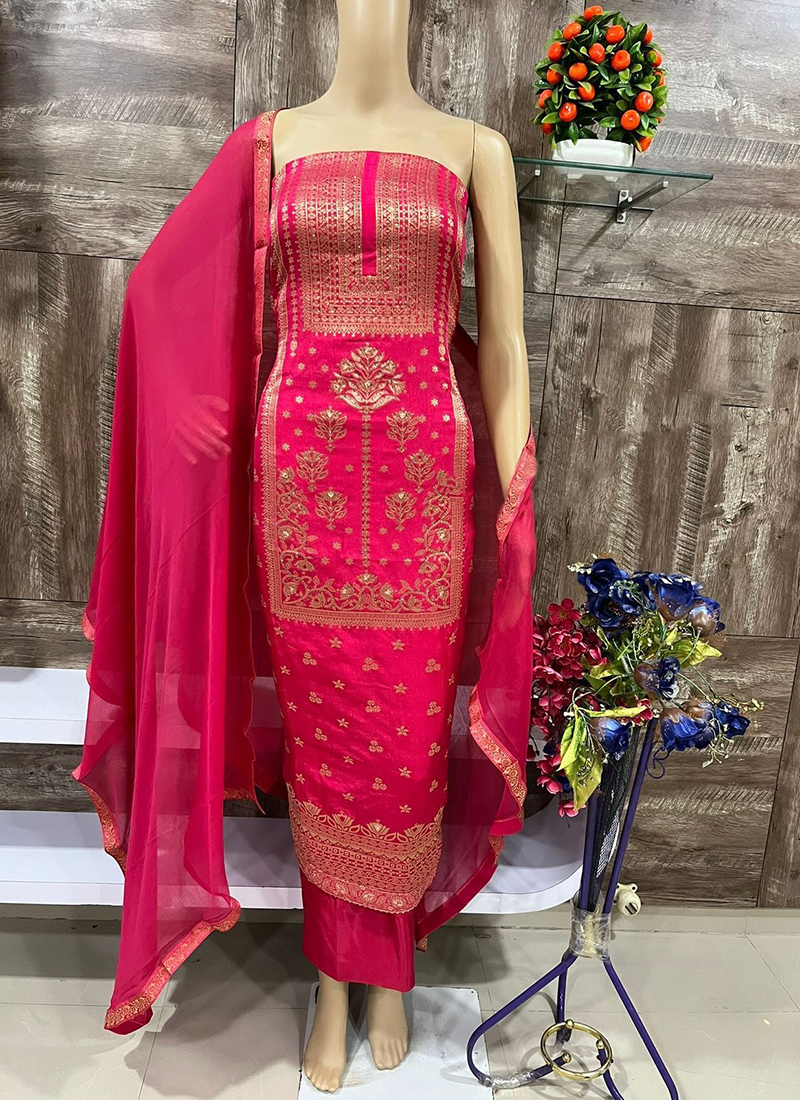 BT Beautiful Moonga Tussar Silk Dress Material (Top, Bottom and Dupatta) in  Bangalore at best price by Beadz N Threadz - Justdial