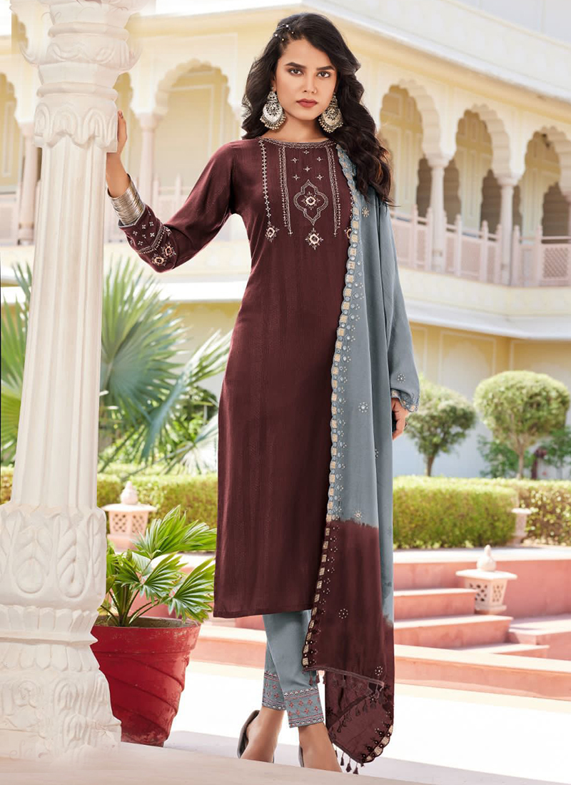 Saanvi Vol 6 Pure Rayon Wholesale Readymade Salwar Suits 6 Pieces