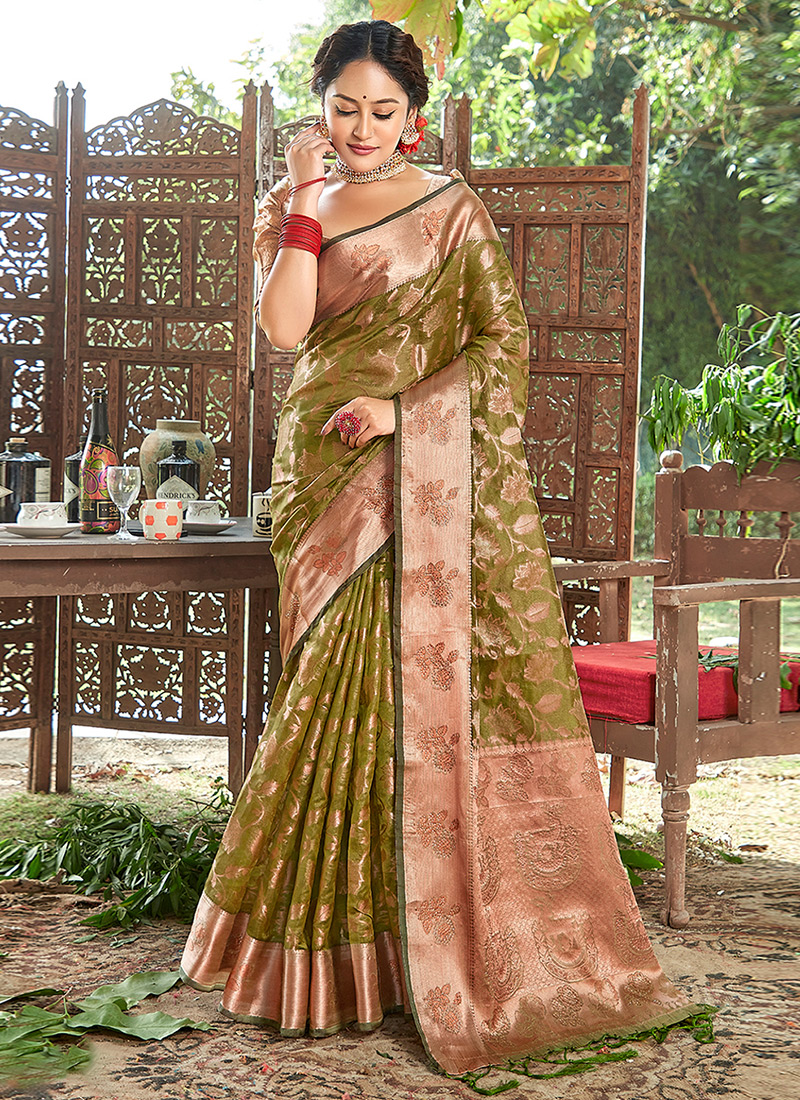 Organza Saree - Shop Organza Designer Sarees Online| Kreeva