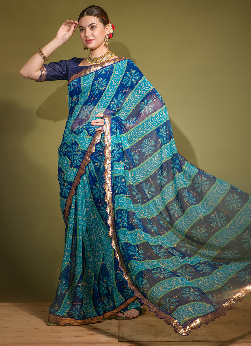 D F SAREE LAUNCH DF 3245 FANCY GEORGETTE SAREES COLLECTION IN SURAT -  textiledeal.in