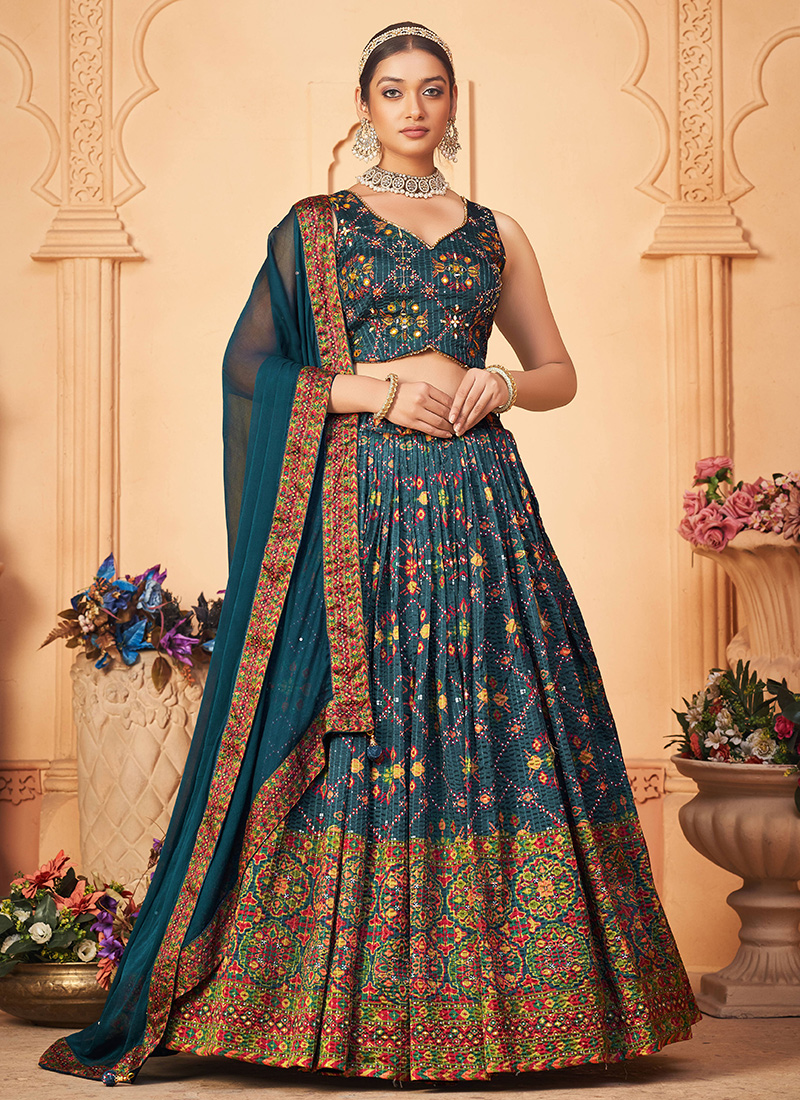 Shae by SASSAFRAS Printed Sequinned Ready To Wear Lehenga & Choli -  Absolutely Desi